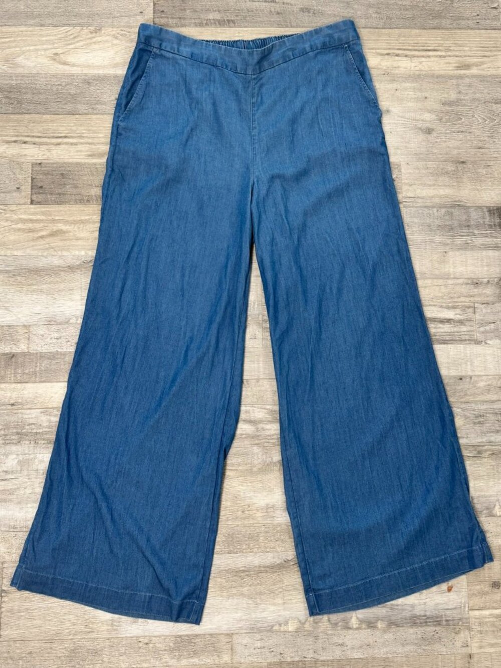 Loft wide leg lightweight pull on lyocell pants womens large I32